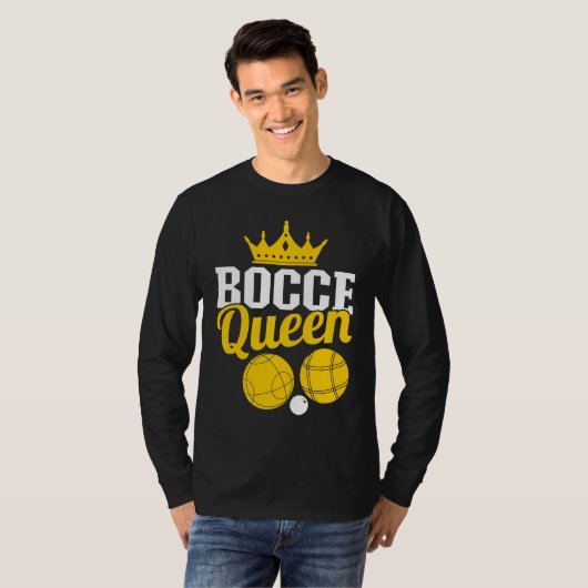 Bocce Queen Boccia Player Boules Tシャツ (正面フル)