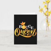 Bocce Queen - Lawn Bowling Game Boule Byll Game En カード (黄色い花)