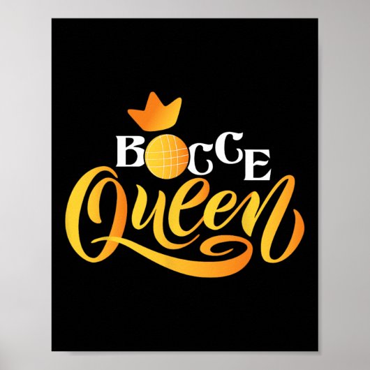 Bocce Queen - Lawn Bowling Game Boule Byll Game En ポスター (正面)