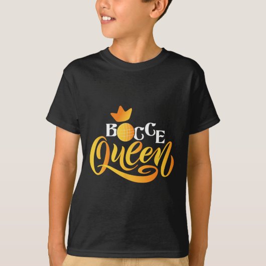 Bocce Queen - Lawn Bowling Game Boule Byll Game En Tシャツ (正面)