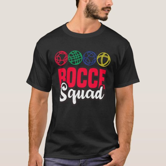 Bocce Squad Boule Boccia Petanque for Men Women Tシャツ (正面)
