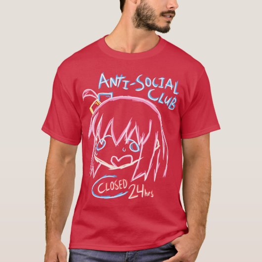 Bocchi AntiSocial Club boy Tシャツ (正面)