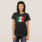 BOCCIイタリアンボッチェボール州旗グランジ Tシャツ (正面フル)
