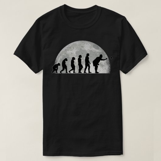 Boccia Evolution Moon Boule Petanque Bocce  Tシャツ (デザイン正面)