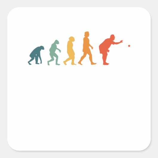 Boccia Evolution Retro Boule Petanque スクエアシール (正面)