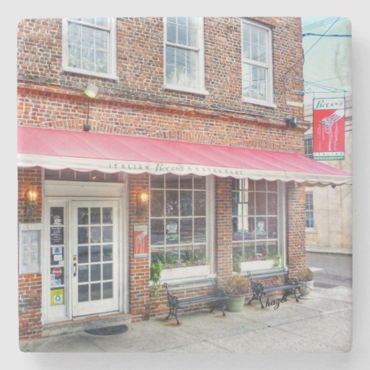 Bocci's Charleston, SC.コースター. ストーンコースター (正面)