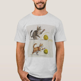 Bocetos de Gatos Jugando - Arte y Dibujo Tシャツ