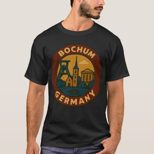 Bochum Germany City Art Tシャツ (正面)