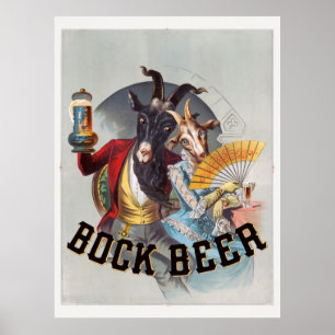 Bock Beer USA Vintage Poster 1883 ポスター