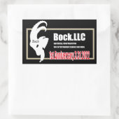 Bock.LLC　1st Anniversary ステッカー　スクエア 長方形シール (バッグ)