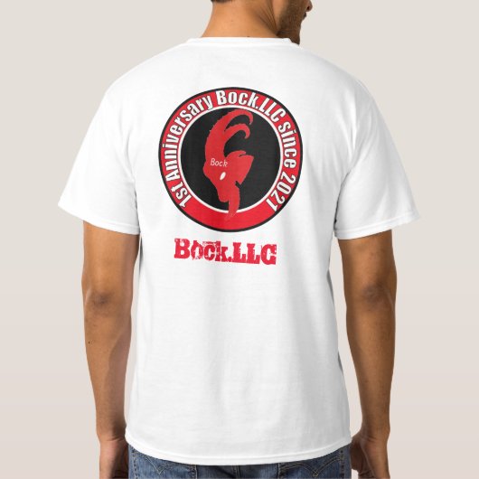 Bock.LLC 1st Anniversary Tシャツ (裏面)