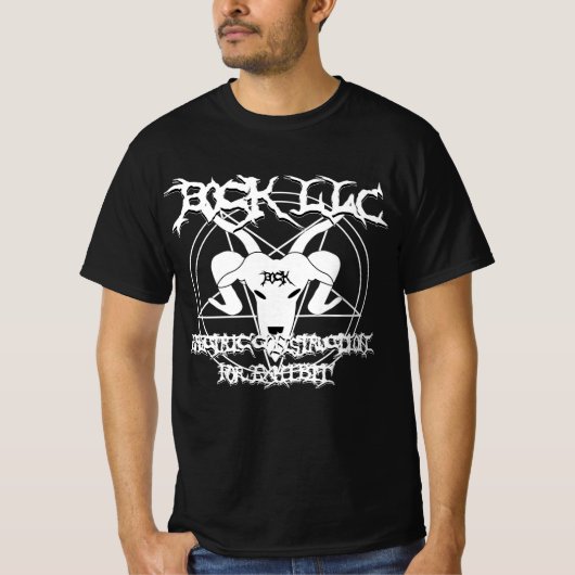Bock.LLC EVIL GOAT Tシャツ バンドT風 Tシャツ (正面)