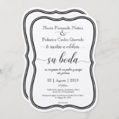 BODA編集クラシック可能スペインの結婚式招待状 招待状 (正面/裏面)