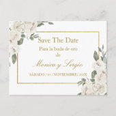 boda de oroの日付を保存 インビテーションポストカード (正面)