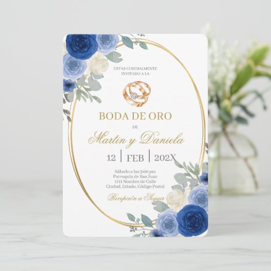 Boda de oro con flor azul 招待状 (スタンド正面)