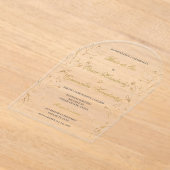 Boda de oro editable アクリル招待状 (レイダウン)