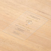Boda de oro editable アクリル招待状 (レイダウン)