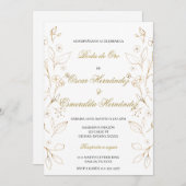 Boda de oro editable 招待状 (正面/裏面)