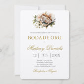 Boda de oro editable 招待状 (正面)