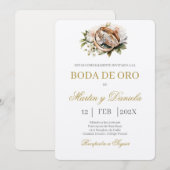 Boda de oro editable 招待状 (正面/裏面)