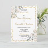 Boda de oro elegante編集可能 招待状 (スタンド正面)