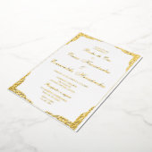 Boda de oro elegante編集可能 箔招待状 (回転した状態)