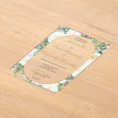 Boda de oro elegante editable アクリル招待状 (レイダウン)