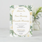 Boda de oro elegante editable 招待状 (スタンド正面)