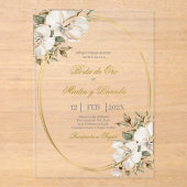 boda de oro rustica acrilico アクリル招待状 (正面)