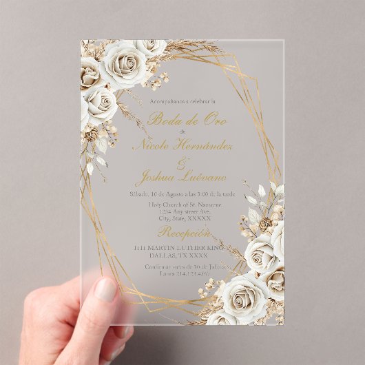 Boda de oro wedding acrylic invitation アクリル招待状 (インサイチュ (ポータブル))