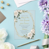 Boda de oro wedding rosa blanca acrylic invitation アクリル招待状 (インサイチュ (ウェディング))
