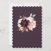 Boda en oro burdeos y rosa rubor 招待状 (裏面)