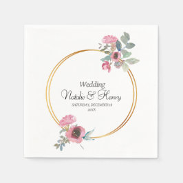 Boda en Oro y Acuarela primavera スタンダードカクテルナプキン