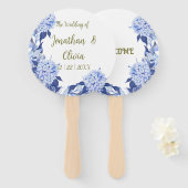 Boda floral morado de primavera con ducha dulce ハンドファン (正面&裏面)