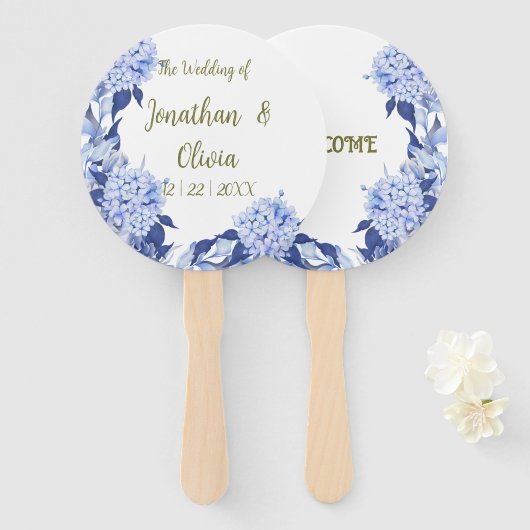 Boda floral morado de primavera con ducha dulce ハンドファン (正面&裏面)