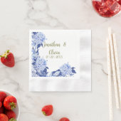 Boda floral morado de primavera con ducha dulce 縁ありカクテルナプキン (インサイチュ)