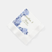 Boda floral morado de primavera con ducha dulce 縁ありカクテルナプキン (角)