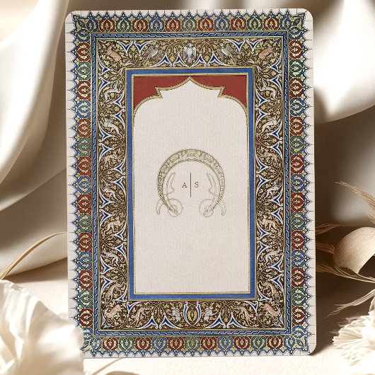 Boda islámico verde sabio otomano turco 招待状