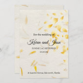 Boda Otoñal con pétalos 招待状 (正面/裏面)