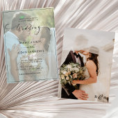  Boda simple de fotografías en blanco y negro 招待状