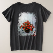Bodegón de flores プラスサイズTシャツ (デザイン裏面)
