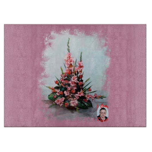 Bodegón de flores/Still life of flowers カッティングボード (正面)
