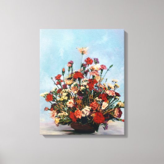 Bodegón de flores/Still life of flowers キャンバスプリント (正面)