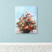 Bodegón de flores/Still life of flowers キャンバスプリント (インサイチュ (ウッドフロア))