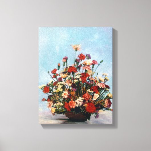 Bodegón de flores/Still life of flowers キャンバスプリント (正面)