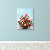 Bodegón de flores/Still life of flowers キャンバスプリント (インサイチュ (ウッドフロア))