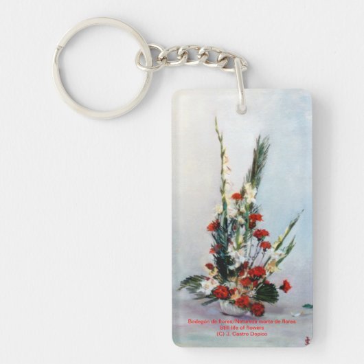 Bodegón de flores/Still life of flowers キーホルダー (正面)