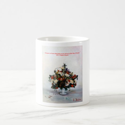 Bodegón de flores/Still life of flowers コーヒーマグカップ (中央)