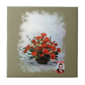 Bodegón de flores/Still life of flowers タイル (正面)