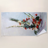 Bodegón de flores/Still life of flowers ビーチタオル (正面)